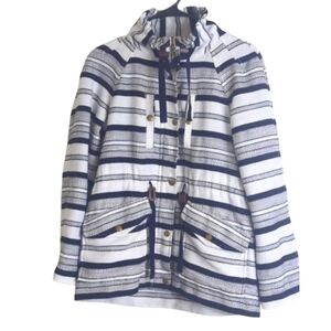 Loft Breton Stripe Anorak Nautical Preppy Coat  Women's XS